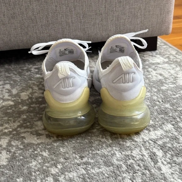 Nike Air Max 270 Big Kids' Shoes White Size 5Y - Picture 7 of 8